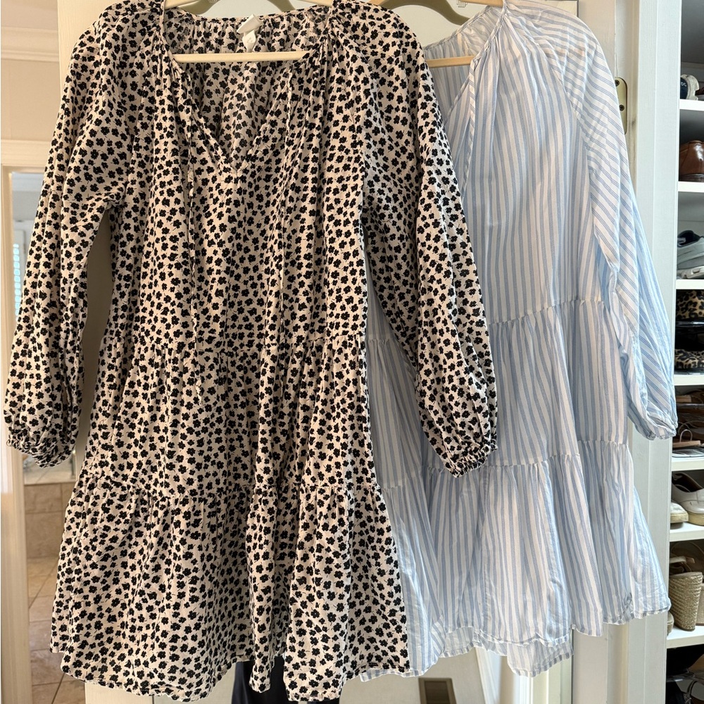 Zara black and tan dress